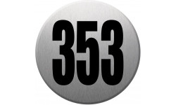 numéroderue353 gris brossé (10cm) - Sticker/autocollant