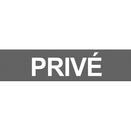 Privé gris - 29x7cm - Sticker/autocollant Privé gris - 29x7cm - Sticker/autocollant
