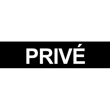 Privé noir - 29x7cm - Sticker/autocollant Privé noir - 29x7cm - Sticker/autocollant
