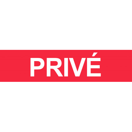 Privé rouge - 29x7cm - Sticker/autocollant Privé rouge - 29x7cm - Sticker/autocollant