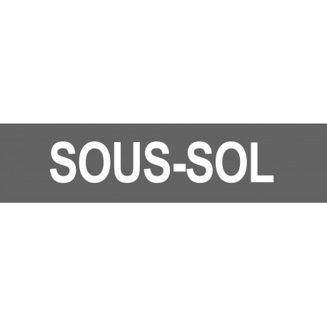 SOUS-SOL gris - 15x3.5cm - Sticker/autocollant SOUS-SOL gris - 15x3.5cm - Sticker/autocollant