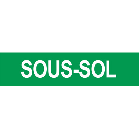 SOUS-SOL vert - 15x3.5cm - Sticker/autocollant SOUS-SOL vert - 15x3.5cm - Sticker/autocollant