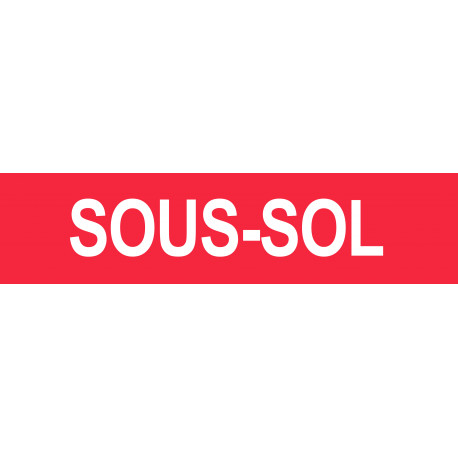 SOUS-SOL rouge - 15x3.5cm - Sticker/autocollant SOUS-SOL rouge - 15x3.5cm - Sticker/autocollant