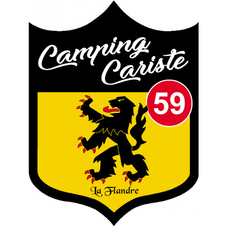 Campingcariste Flandre 59 - 10x7.5cm - Sticker/autocollant Campingcariste Flandre 59 - 10x7.5cm - Sticker/autocollant