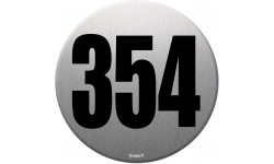 numéroderue354 gris brossé - 10cm - Sticker/autocollant