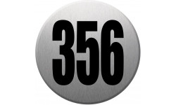 numéroderue356 gris brossé - 10cm - Sticker/autocollant