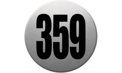 numéroderue359 gris brossé - 10cm - Sticker/autocollant
