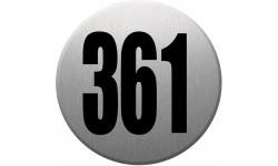 numéroderue361 gris brossé - 10cm - Sticker/autocollant
