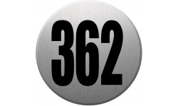 numéroderue362 gris brossé - 10cm - Sticker/autocollant