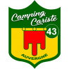 Camping car 43 la Haute Loire Auvergne - 15x11.2cm - Sticker/autocolla