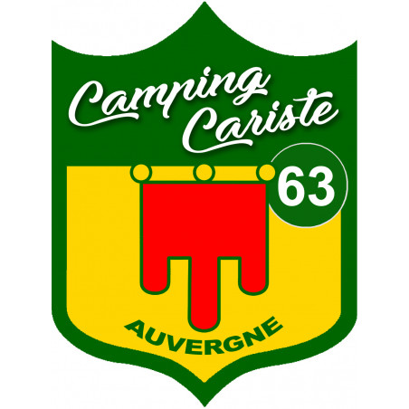 Camping car 63 le Puy de Dôme Auvergne - 15x11.2cm - Sticker/autocoll