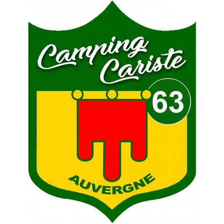 Camping car 63 le Puy de Dôme Auvergne - 10x7.2cm - Sticker/autocolla