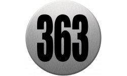 numéroderue363 gris brossé - 10cm - Sticker/autocollant