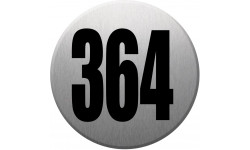 numéroderue364 gris brossé - 10cm - Sticker/autocollant