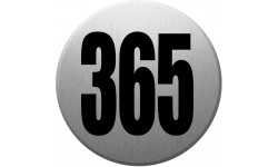 numéroderue365 gris brossé - 10cm - Sticker/autocollant