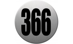 numéroderue366 gris brossé - 10cm - Sticker/autocollant