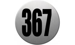 numéroderue367 gris brossé - 10cm - Sticker/autocollant
