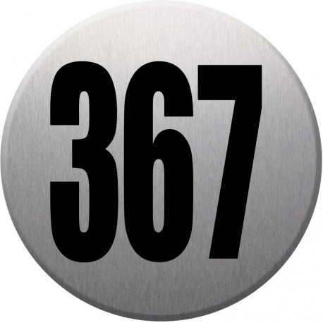 numéroderue367 gris brossé - 10cm - Sticker/autocollant