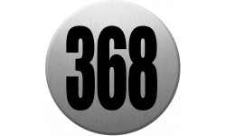 numéroderue368 gris brossé - 10cm - Sticker/autocollant
