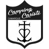 blason camping cariste Camargue - 15x11.2cm - Sticker/autocollant