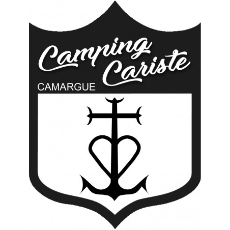 blason camping cariste Camargue - 10x.5cm - Sticker/autocollant