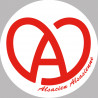 Alsace blanc et rouge - 20cm - Sticker/autocollant