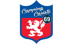 Camping car Lyon 69 - 15x11.2cm - Sticker/autocollant