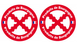 Produits Bourguignons - 2fois 10cm - Sticker/autocollant