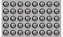 Produit drapeau breton - 40fois 2cm - Sticker/autocollant