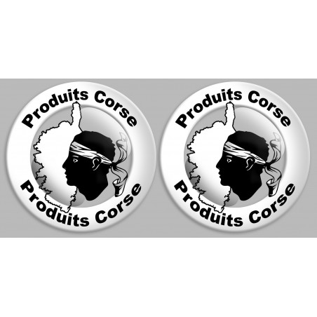 Produits Corse carte - 2fois 10cm - Sticker/autocollant
