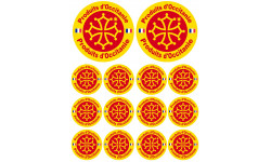 Produits d'Occitanie -  2 stickers 10cm /  12 stickers de 5cm - Sticke