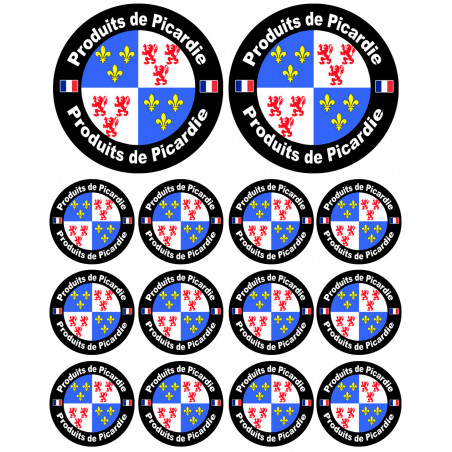 Produits Picardie - 2stickers 10 cm / 12stickers 5cm - Sticker/autocol