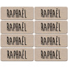 Prénom Raphaël - 8 stickers de 5x2cm - Sticker/autocollant