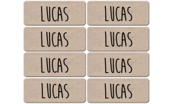Prénom Lucas - 8 stickers de 5x2cm - Sticker/autocollant