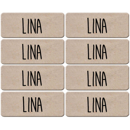Prénom Lina - 8 stickers de 5x2cm - Sticker/autocollant