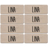 Prénom Lina - 8 stickers de 5x2cm - Sticker/autocollant