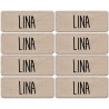 Prénom Lina - 8 stickers de 5x2cm - Sticker/autocollant