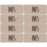 Prénom Inés - 8 stickers de 5x2cm - Sticker/autocollant