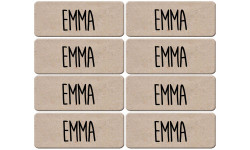 Prénom Emma - 8 stickers de 5x2cm - Sticker/autocollant