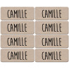Prénom Camille - 8 stickers de 5x2cm - Sticker/autocollant