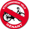 stationnement vélo gênant - 10cm - Sticker/autocollant