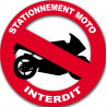 stationnement moto interdit - 15cm - Sticker/autocollant