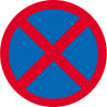 signalétique arrêt interdit - 20cm - Sticker/autocollant