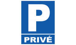Parking privé classique - 21x27cm - Sticker/autocollant