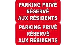 stationnement réservé aux résidents - 2x10 cm - Sticker/autocollant