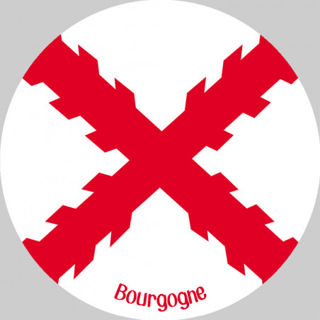 Croix bâtons de bourgogne - 5cm - Sticker/aut