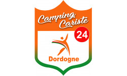 blason camping cariste Dordogne 24 - 20x15cm - Sticker/autocollant