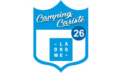 blason camping cariste Drome 26 - 10x7.5cm - Sticker/autocollant