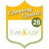 blason camping cariste l'Eure et Loir 28 - 20x15cm - Sticker/autocolla