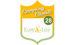 blason camping cariste l'Eure et Loir 28 - 10x7.5cm - Sticker/autocoll